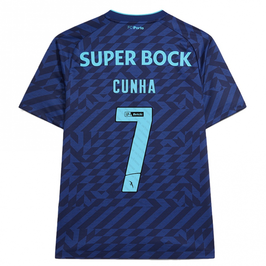 Niño Fútbol Camiseta Duarte Cunha #7 Azul Marino Equipación Tercera 2024/25 Argentina