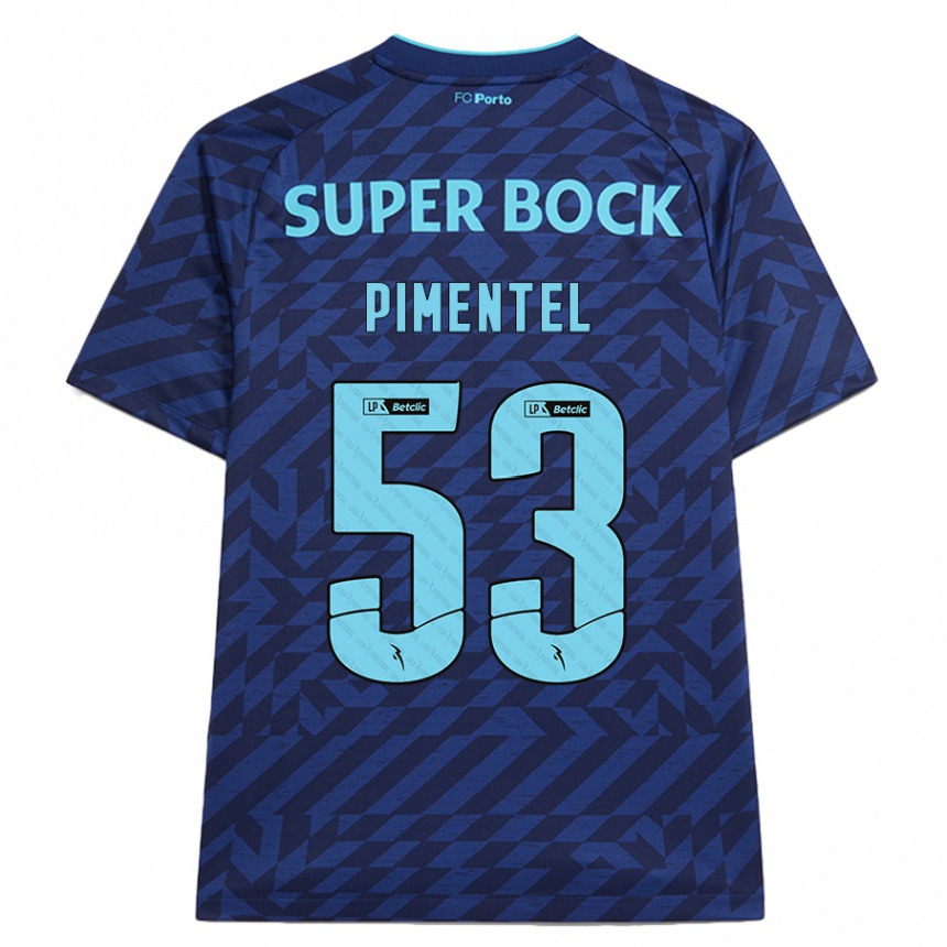 Niño Fútbol Camiseta Eric Pimentel #53 Azul Marino Equipación Tercera 2024/25 Argentina