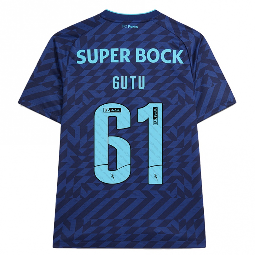 Niño Fútbol Camiseta Denis Gutu #61 Azul Marino Equipación Tercera 2024/25 Argentina