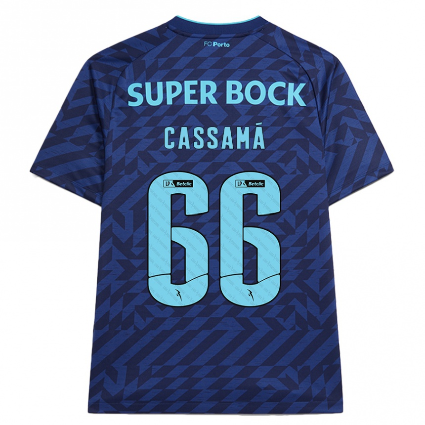 Niño Fútbol Camiseta Adramane Cassamá #66 Azul Marino Equipación Tercera 2024/25 Argentina