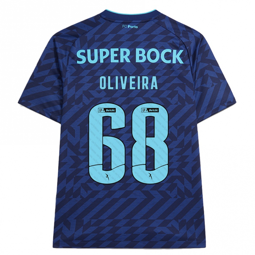 Niño Fútbol Camiseta André Oliveira #68 Azul Marino Equipación Tercera 2024/25 Argentina