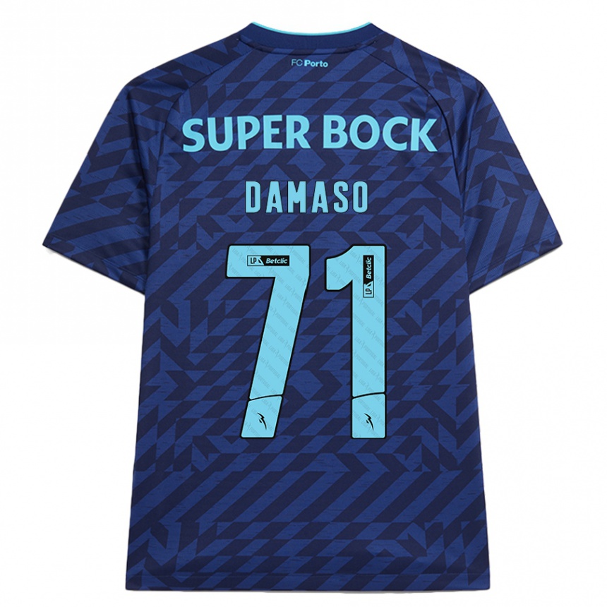 Niño Fútbol Camiseta Nico Damaso #71 Azul Marino Equipación Tercera 2024/25 Argentina