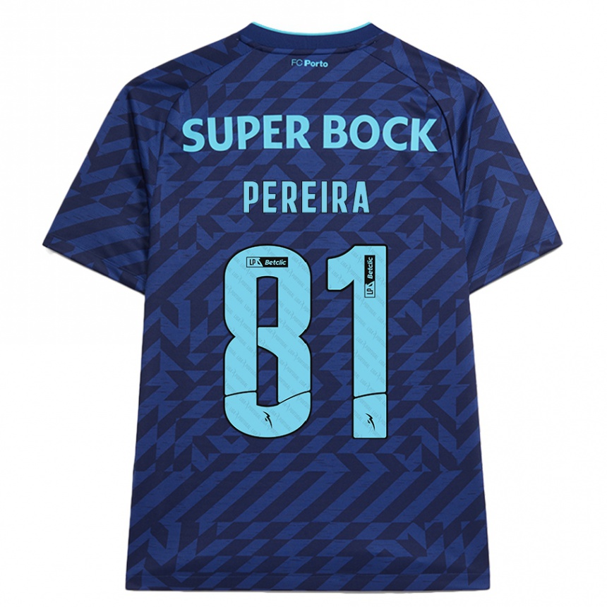 Niño Fútbol Camiseta Martim Pereira #81 Azul Marino Equipación Tercera 2024/25 Argentina