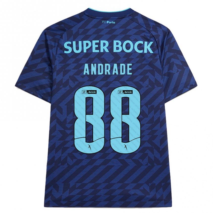 Niño Fútbol Camiseta Domingos Andrade #88 Azul Marino Equipación Tercera 2024/25 Argentina