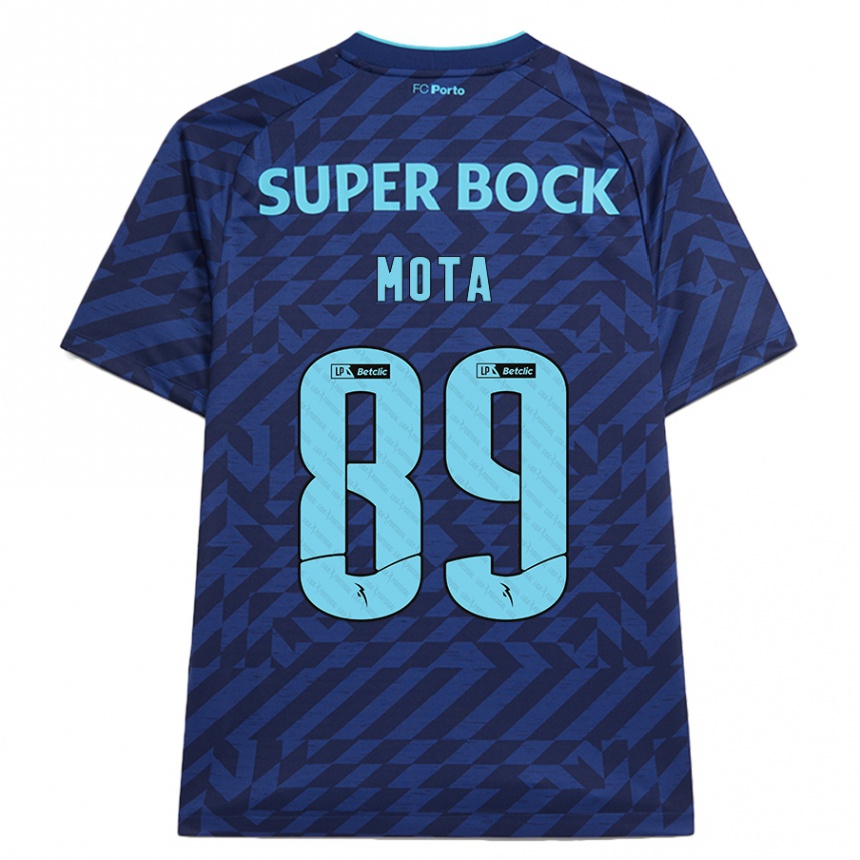 Niño Fútbol Camiseta Luís Mota #89 Azul Marino Equipación Tercera 2024/25 Argentina