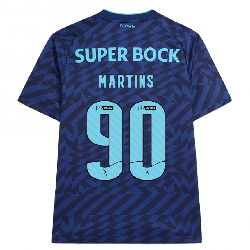 Niño Fútbol Camiseta Gil Martins #90 Azul Marino Equipación Tercera 2024/25 Argentina