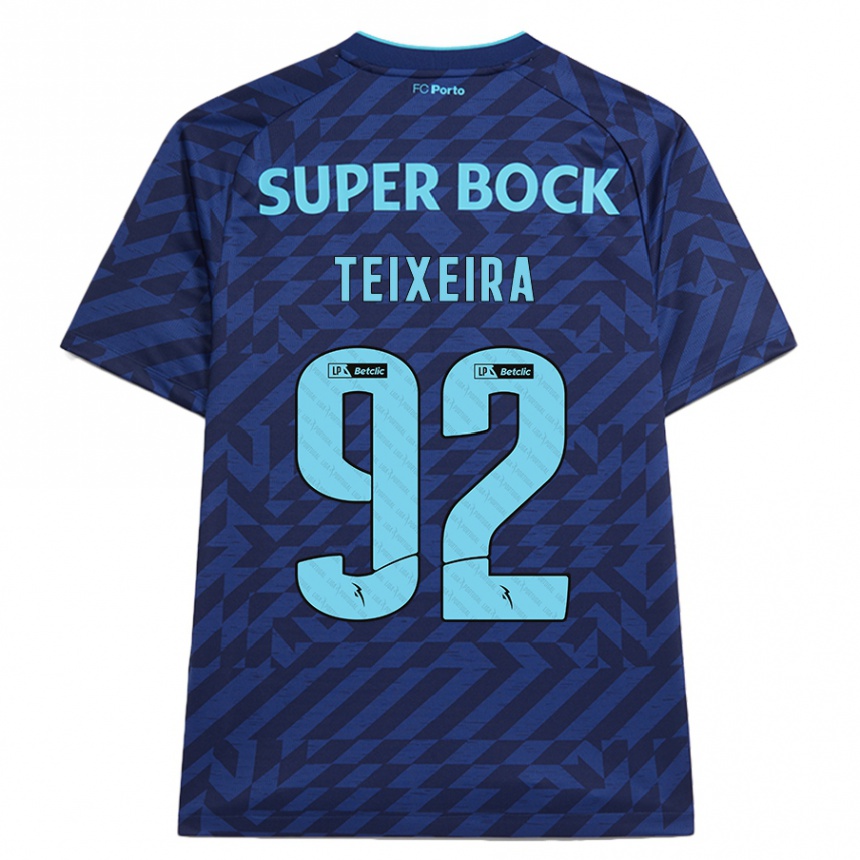 Niño Fútbol Camiseta João Teixeira #92 Azul Marino Equipación Tercera 2024/25 Argentina