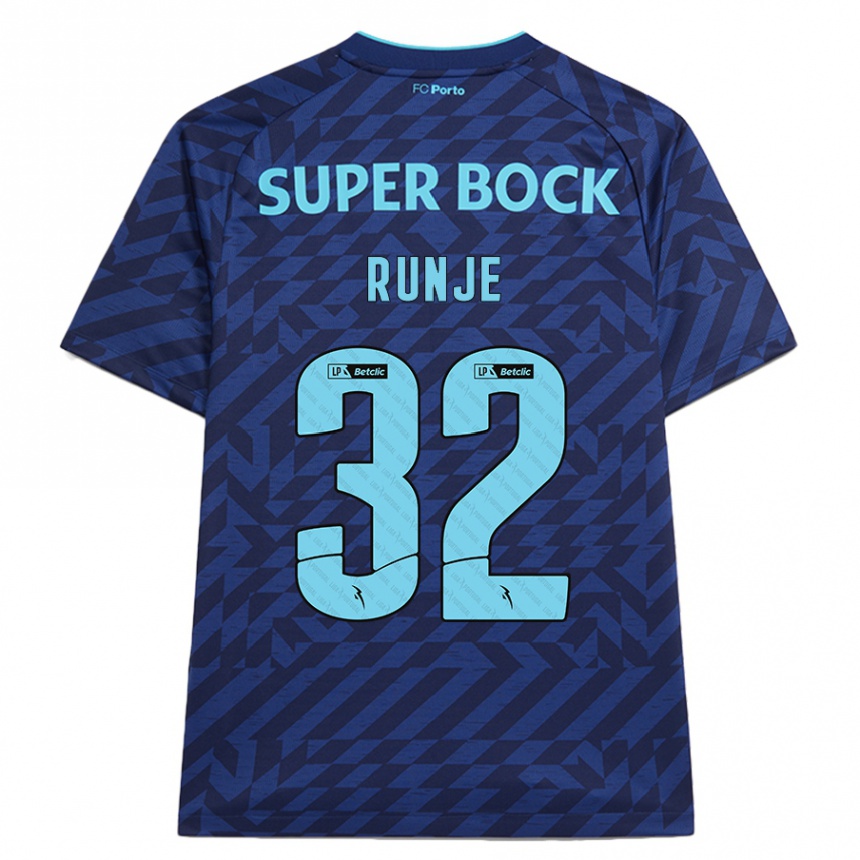 Niño Fútbol Camiseta Roko Runje #32 Azul Marino Equipación Tercera 2024/25 Argentina