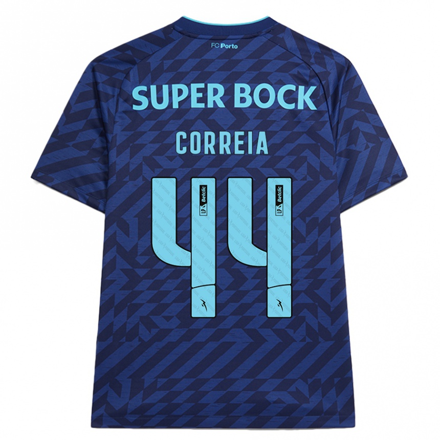 Niño Fútbol Camiseta Romain Correia #44 Azul Marino Equipación Tercera 2024/25 Argentina