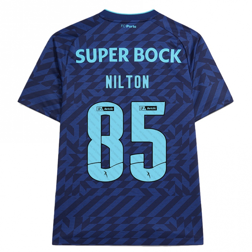 Niño Fútbol Camiseta Nilton #85 Azul Marino Equipación Tercera 2024/25 Argentina