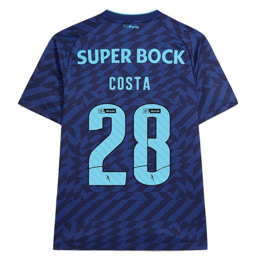 Niño Fútbol Camiseta Bruno Costa #28 Azul Marino Equipación Tercera 2024/25 Argentina