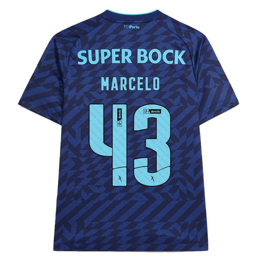 Niño Fútbol Camiseta Joao Marcelo #43 Azul Marino Equipación Tercera 2024/25 Argentina