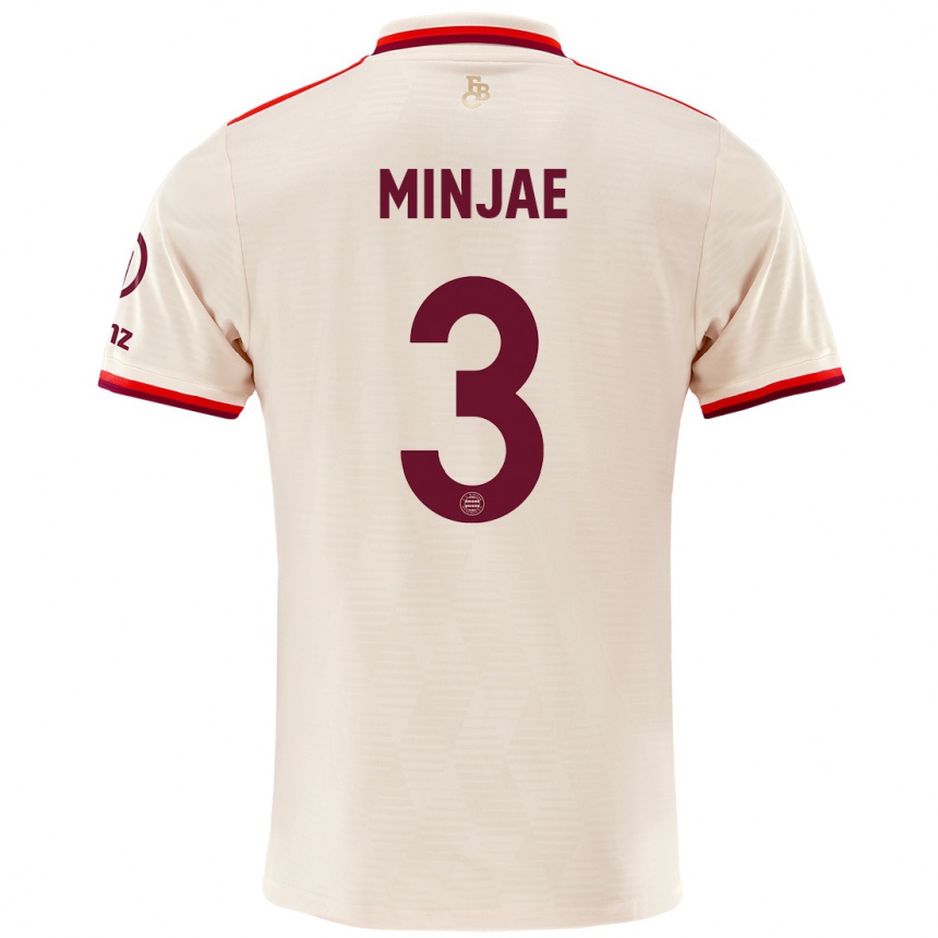 Niño Fútbol Camiseta Min-Jae Kim #3 Lino Equipación Tercera 2024/25 Argentina