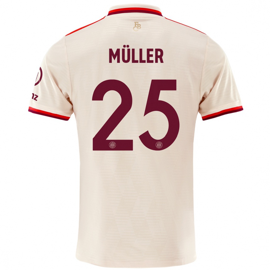 Niño Fútbol Camiseta Thomas Muller #25 Lino Equipación Tercera 2024/25 Argentina