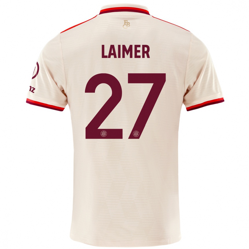 Niño Fútbol Camiseta Konrad Laimer #27 Lino Equipación Tercera 2024/25 Argentina