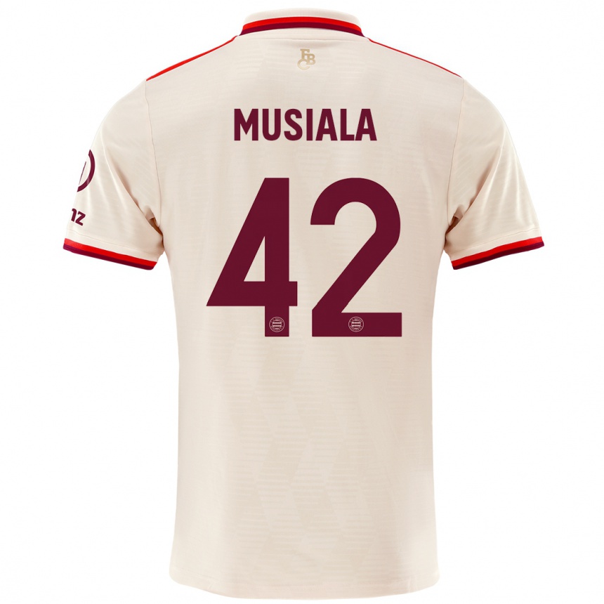 Niño Fútbol Camiseta Jamal Musiala #42 Lino Equipación Tercera 2024/25 Argentina