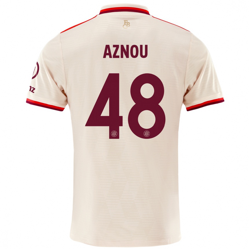 Niño Fútbol Camiseta Adam Aznou #48 Lino Equipación Tercera 2024/25 Argentina