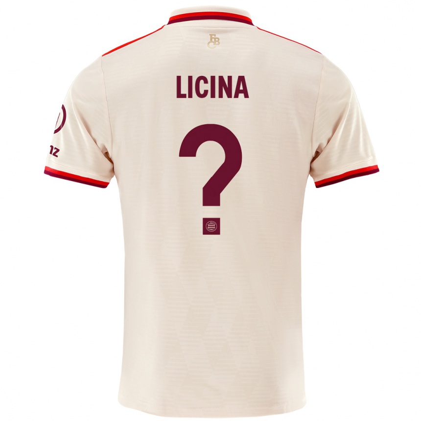 Niño Fútbol Camiseta Adin Licina #0 Lino Equipación Tercera 2024/25 Argentina