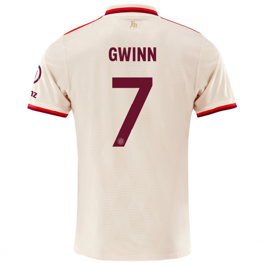 Niño Fútbol Camiseta Giulia Gwinn #7 Lino Equipación Tercera 2024/25 Argentina