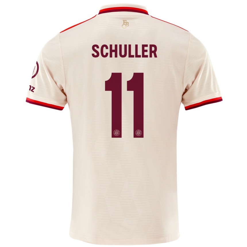 Niño Fútbol Camiseta Lea Schuller #11 Lino Equipación Tercera 2024/25 Argentina