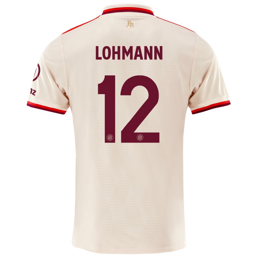 Niño Fútbol Camiseta Sydney Lohmann #12 Lino Equipación Tercera 2024/25 Argentina