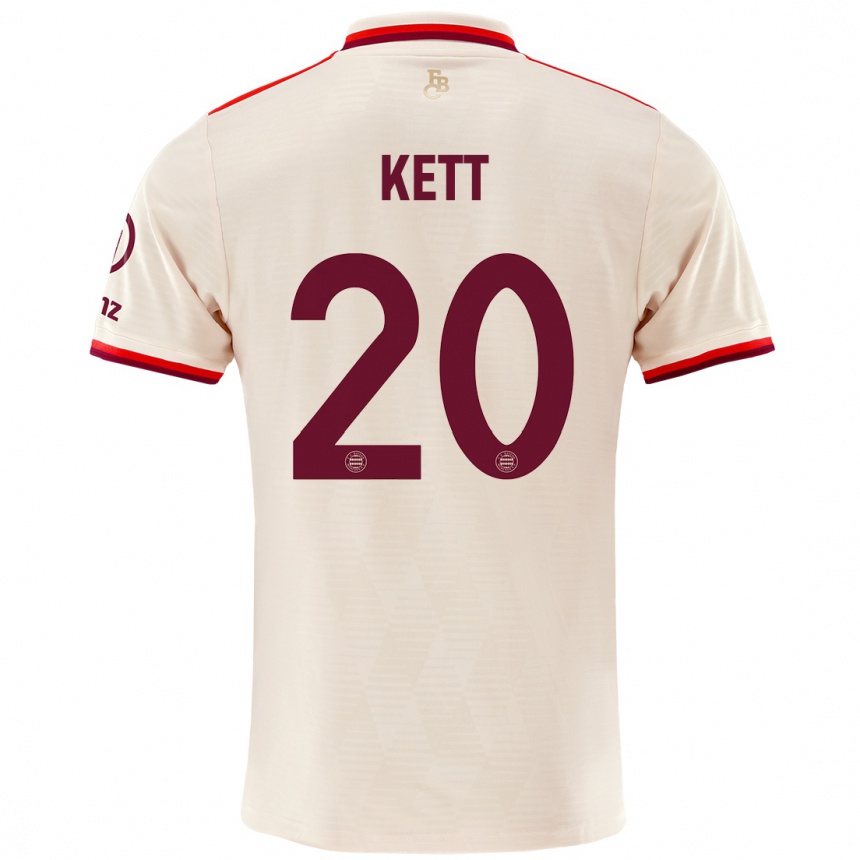 Niño Fútbol Camiseta Franziska Kett #20 Lino Equipación Tercera 2024/25 Argentina