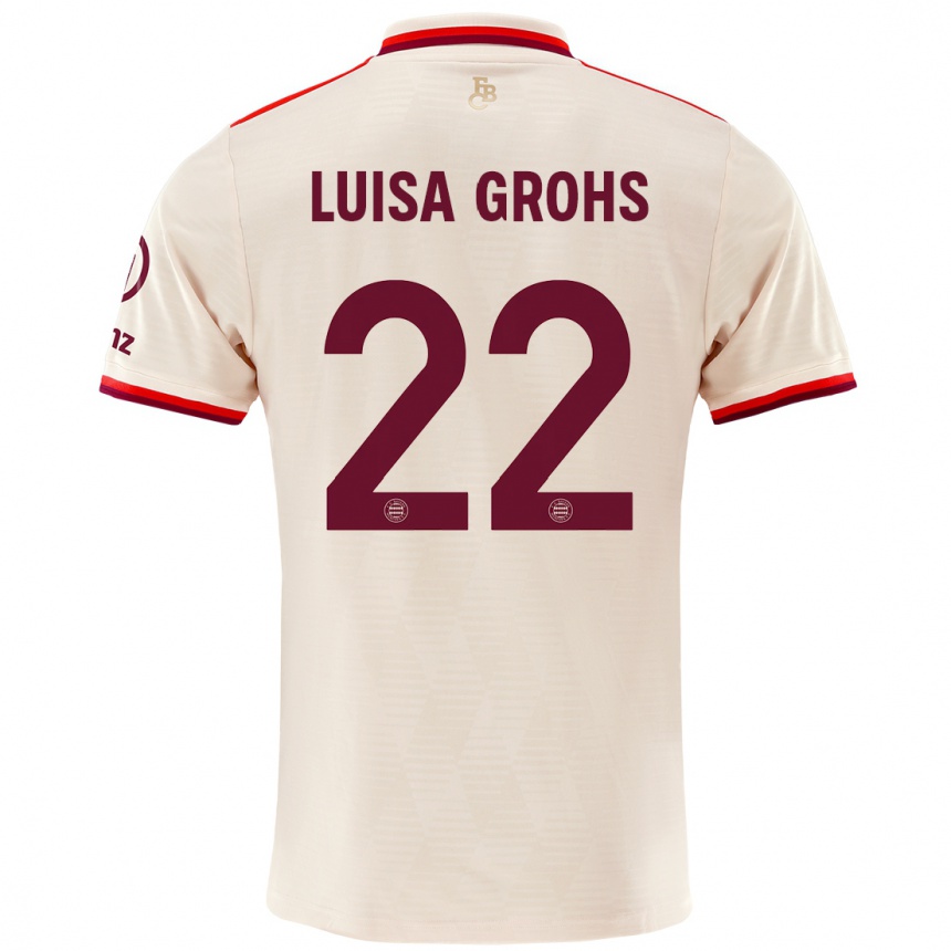 Niño Fútbol Camiseta Maria Luisa Grohs #22 Lino Equipación Tercera 2024/25 Argentina