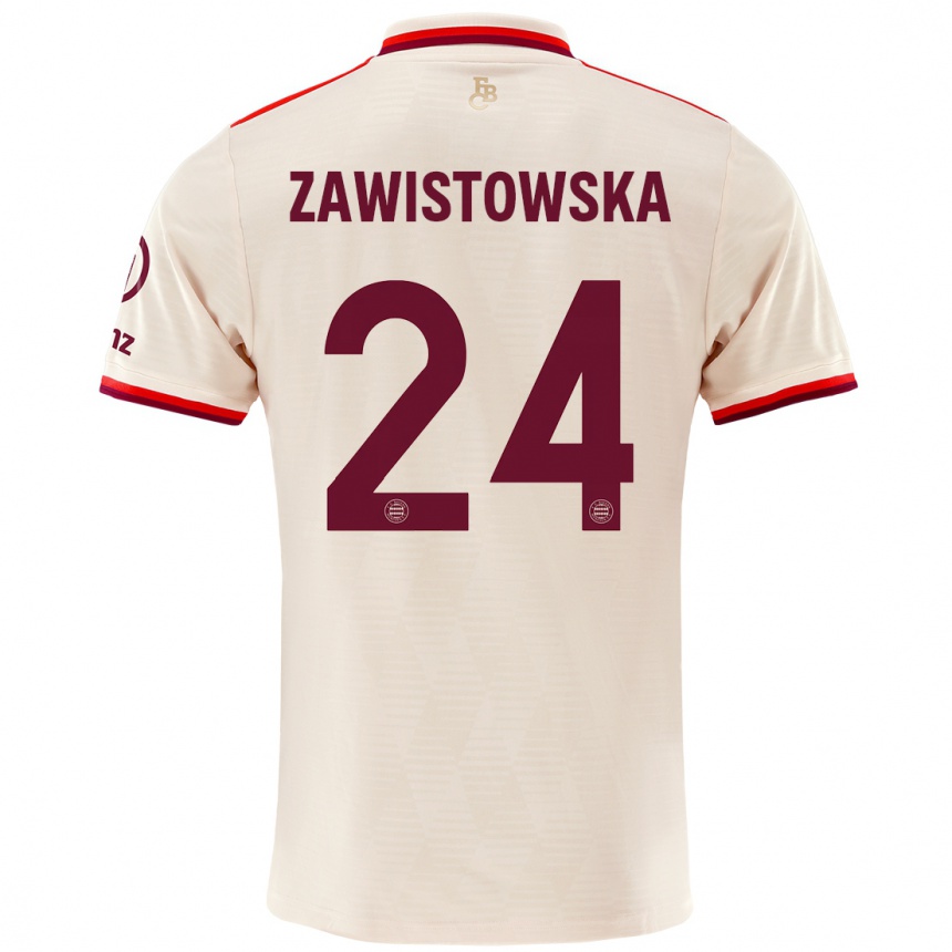 Niño Fútbol Camiseta Weronika Zawistowska #24 Lino Equipación Tercera 2024/25 Argentina