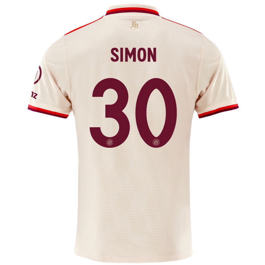 Niño Fútbol Camiseta Carolin Simon #30 Lino Equipación Tercera 2024/25 Argentina