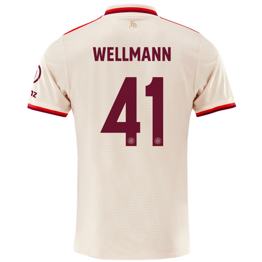 Niño Fútbol Camiseta Anna Wellmann #41 Lino Equipación Tercera 2024/25 Argentina