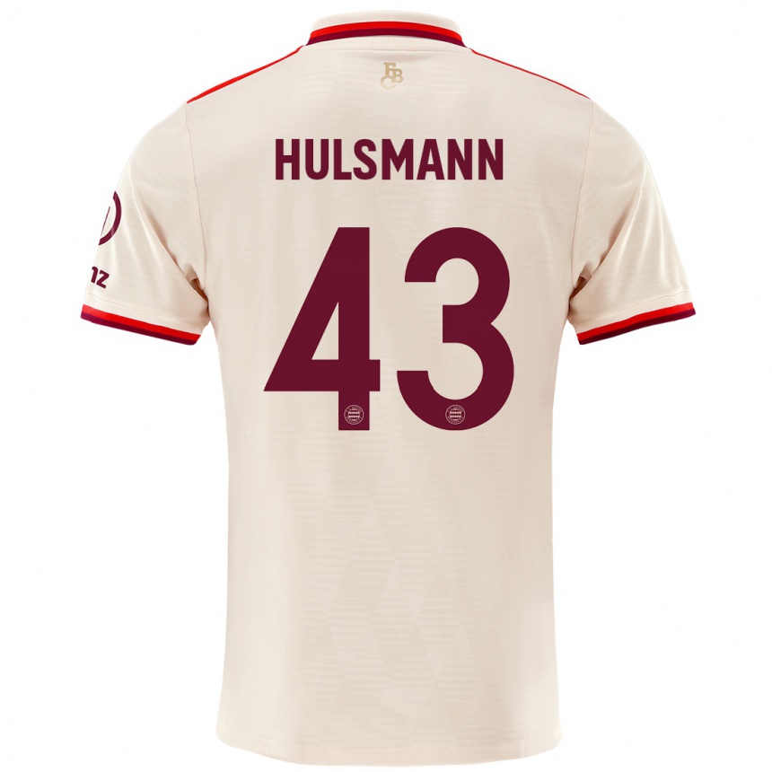 Niño Fútbol Camiseta Tom Hulsmann #43 Lino Equipación Tercera 2024/25 Argentina