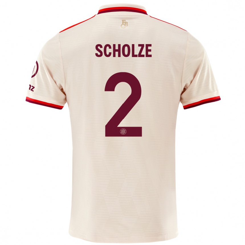 Niño Fútbol Camiseta Max Scholze #2 Lino Equipación Tercera 2024/25 Argentina