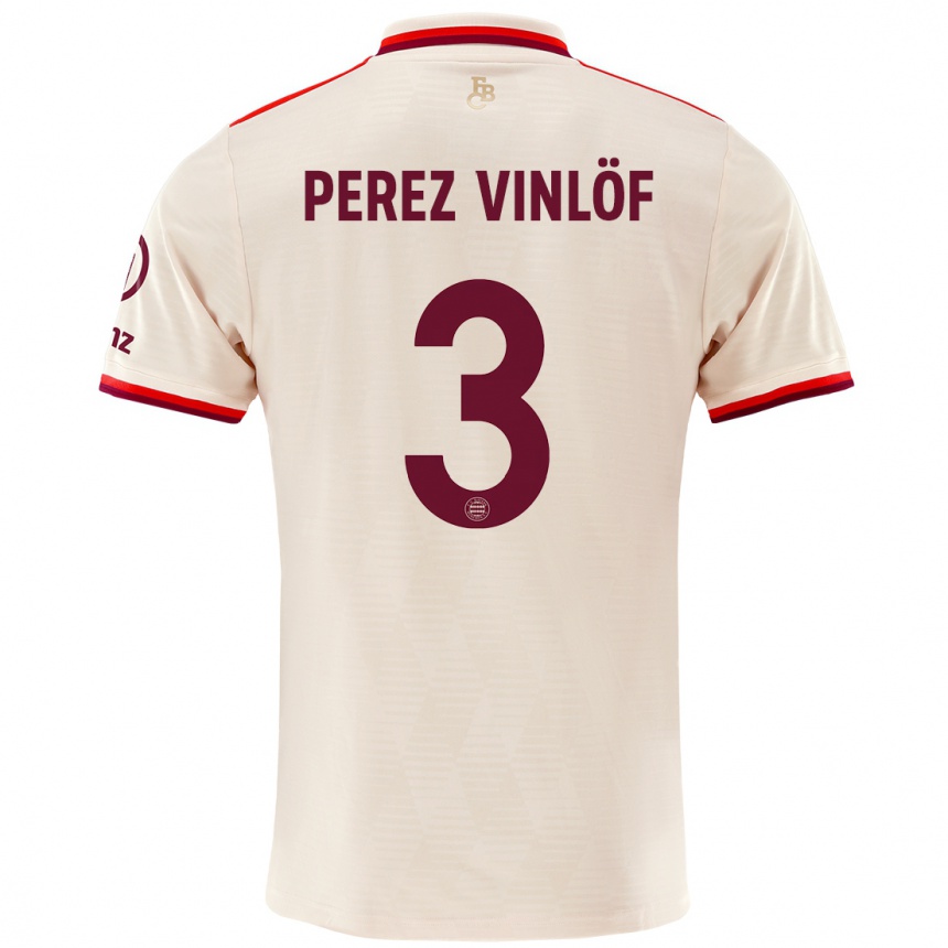 Niño Fútbol Camiseta Matteo Perez Vinlöf #3 Lino Equipación Tercera 2024/25 Argentina