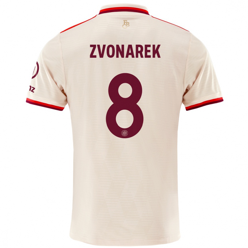 Niño Fútbol Camiseta Lovro Zvonarek #8 Lino Equipación Tercera 2024/25 Argentina