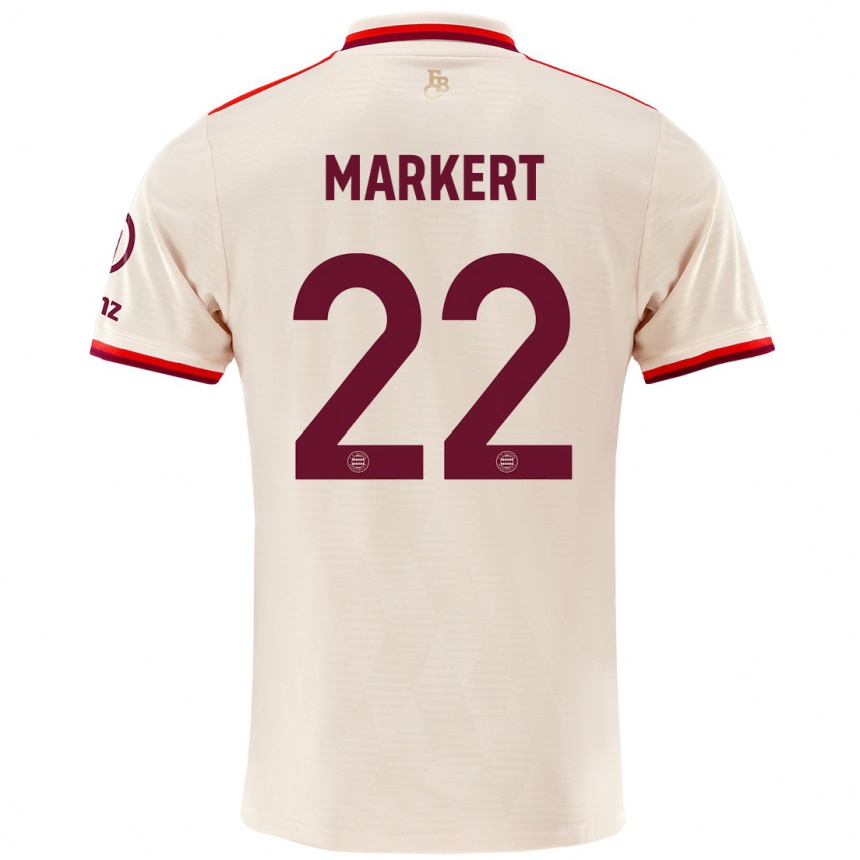 Niño Fútbol Camiseta Leon Markert #22 Lino Equipación Tercera 2024/25 Argentina