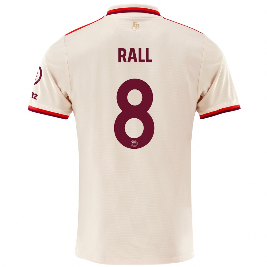 Niño Fútbol Camiseta Maximiliane Rall #8 Lino Equipación Tercera 2024/25 Argentina