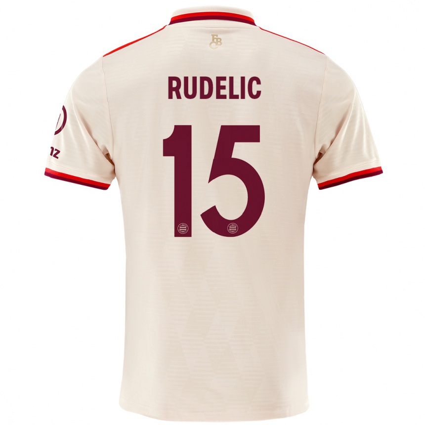 Niño Fútbol Camiseta Ivana Rudelic #15 Lino Equipación Tercera 2024/25 Argentina