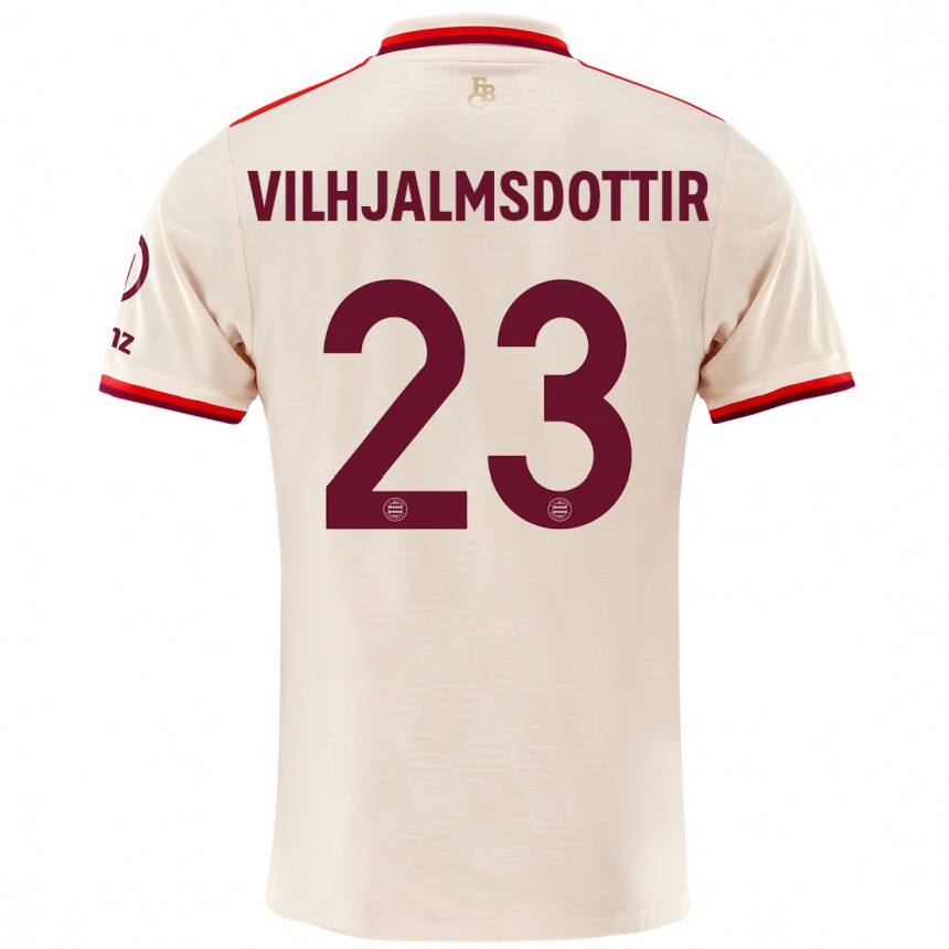 Niño Fútbol Camiseta Karolina Lea Vilhjalmsdottir #23 Lino Equipación Tercera 2024/25 Argentina