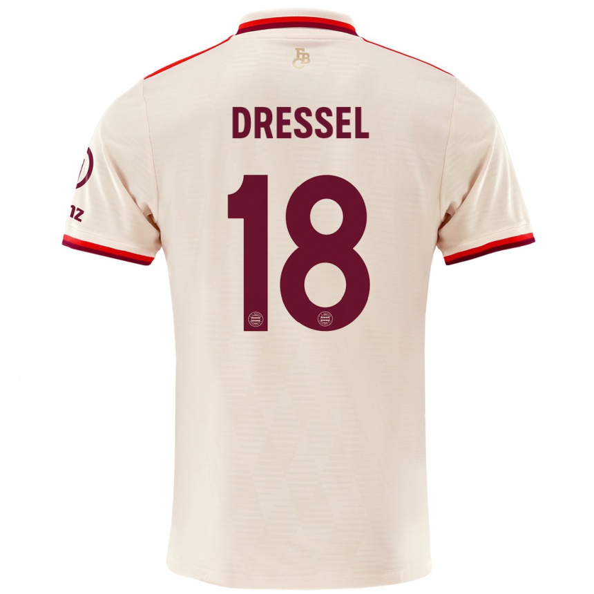 Niño Fútbol Camiseta Timon Dressel #18 Lino Equipación Tercera 2024/25 Argentina