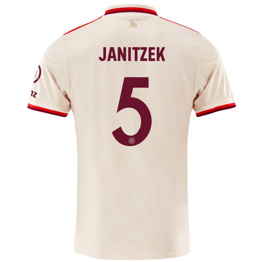 Niño Fútbol Camiseta Justin Janitzek #5 Lino Equipación Tercera 2024/25 Argentina