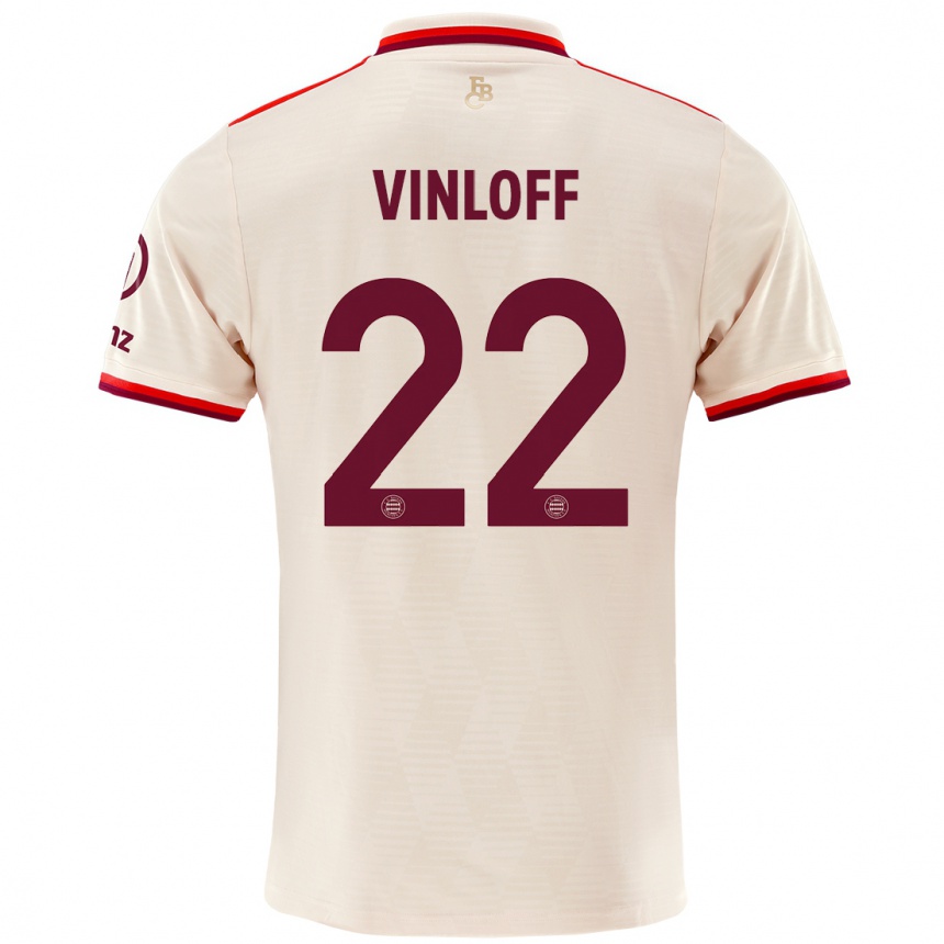 Niño Fútbol Camiseta Matteo Vinloff #22 Lino Equipación Tercera 2024/25 Argentina