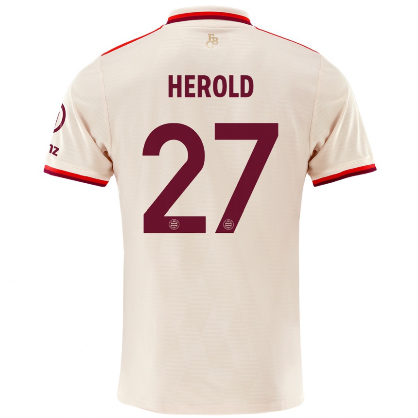 Niño Fútbol Camiseta David Herold #27 Lino Equipación Tercera 2024/25 Argentina