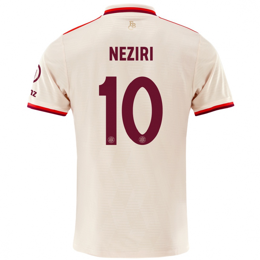 Niño Fútbol Camiseta Behar Neziri #10 Lino Equipación Tercera 2024/25 Argentina