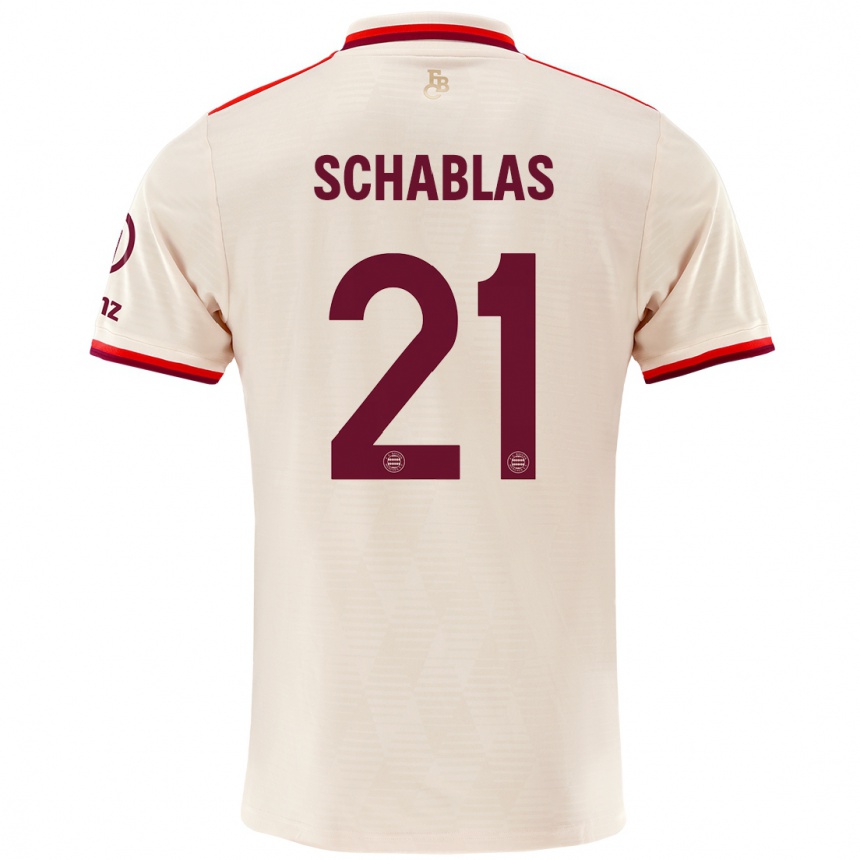 Niño Fútbol Camiseta Matteo Schablas #21 Lino Equipación Tercera 2024/25 Argentina