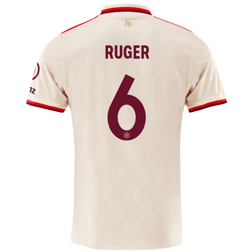 Niño Fútbol Camiseta Kurt Ruger #6 Lino Equipación Tercera 2024/25 Argentina