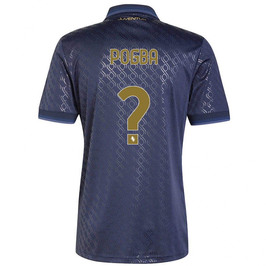 Niño Fútbol Camiseta Paul Pogba #0 Azul Marino Equipación Tercera 2024/25 Argentina