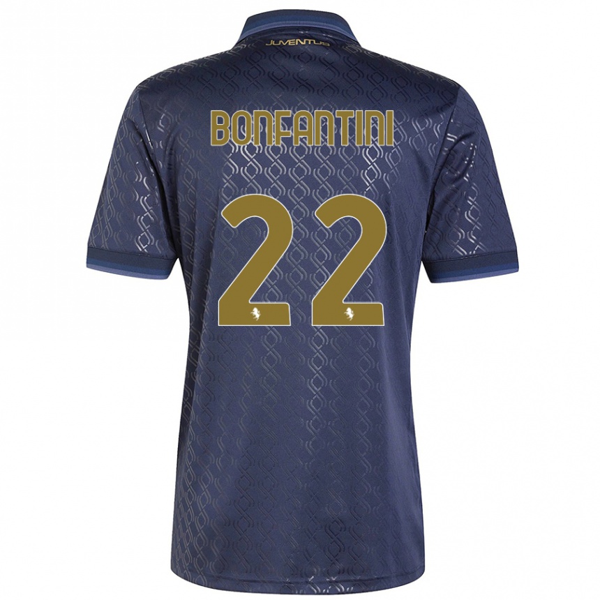 Niño Fútbol Camiseta Agnese Bonfantini #22 Azul Marino Equipación Tercera 2024/25 Argentina