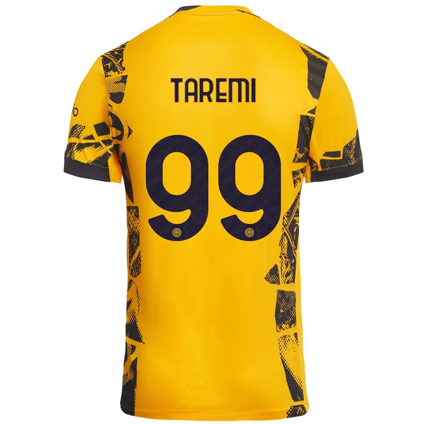 Niño Fútbol Camiseta Mehdi Taremi #99 Dorado Negro Equipación Tercera 2024/25 Argentina