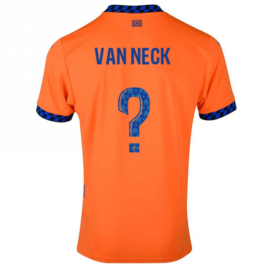 Niño Fútbol Camiseta Jelle Van Neck #0 Naranja Azul Oscuro Equipación Tercera 2024/25 Argentina