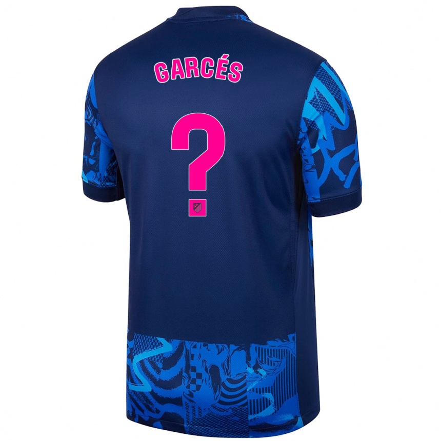 Niño Fútbol Camiseta Borja Garcés #0 Azul Real Equipación Tercera 2024/25 Argentina